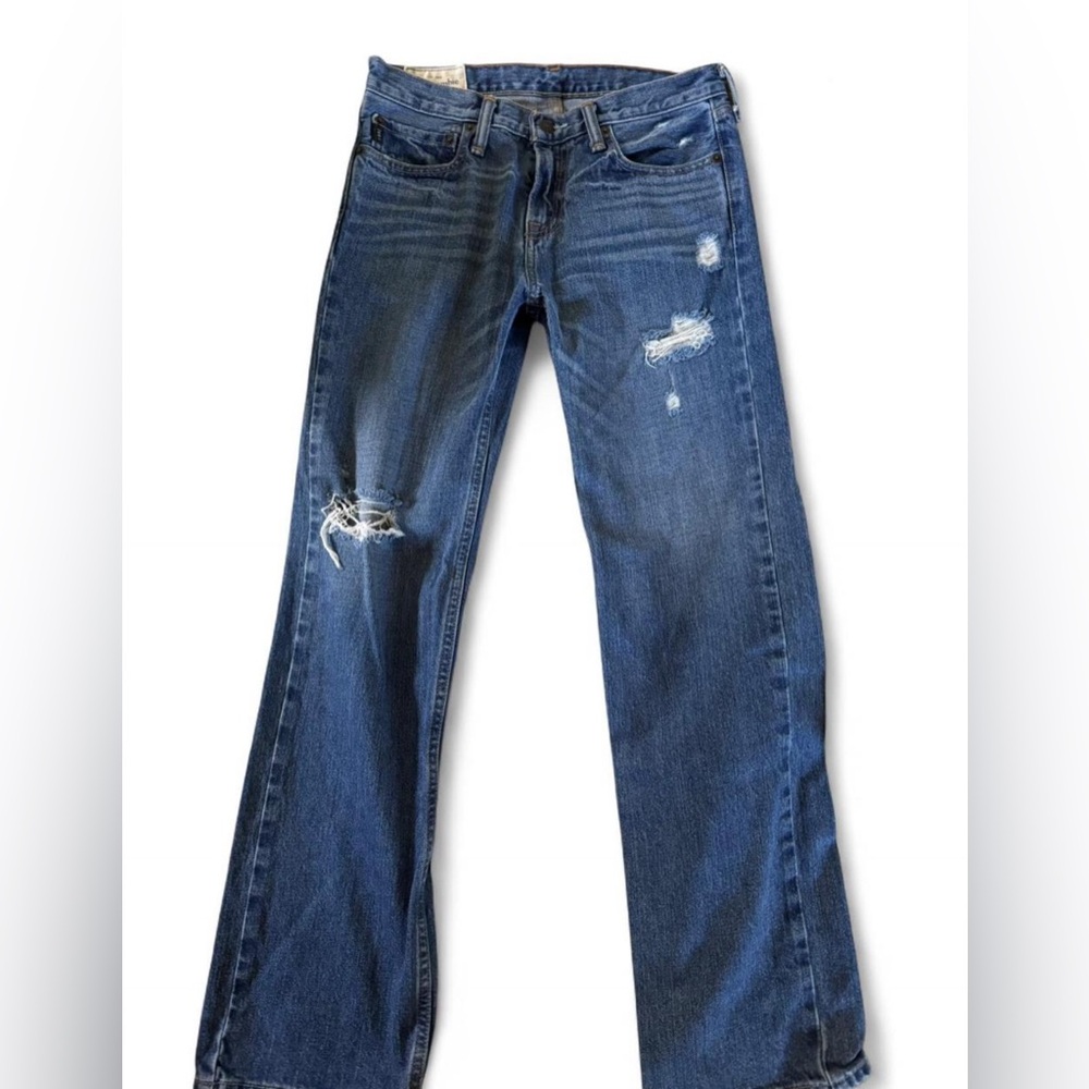 Distressed Abercrombie kids Blue Jeans